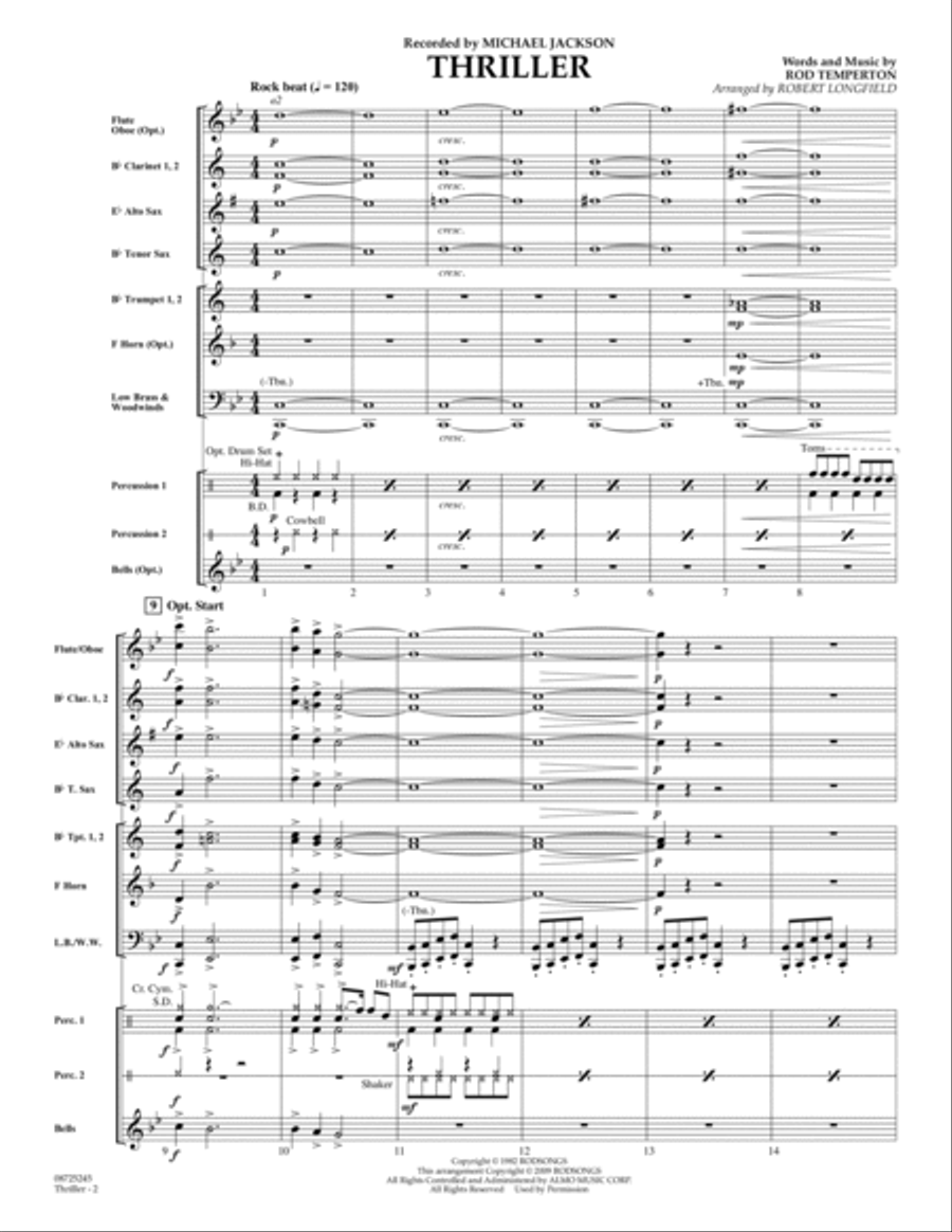 Thriller - Full Score Score scores gallery preview page 2