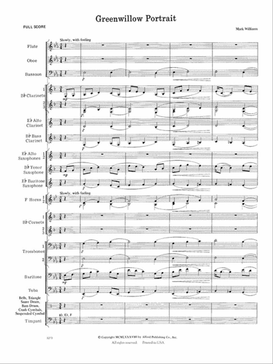 Greenwillow Portrait: Score Concert Band scores gallery preview page 2