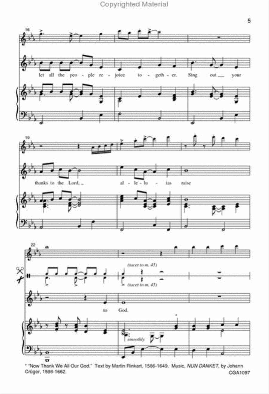 Come, Sing Your Thanks to the Lord Unison Choir scores gallery preview page 4