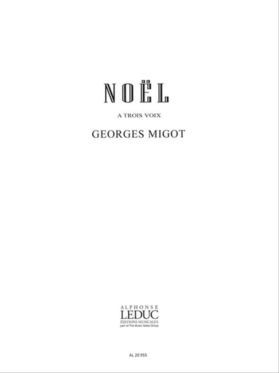 Noel (3-part Chorus) (choral-mixed A Cappella) 3-Part scores gallery preview page 1