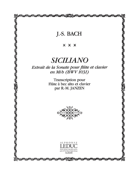 Sicilienne (recorder & Piano)