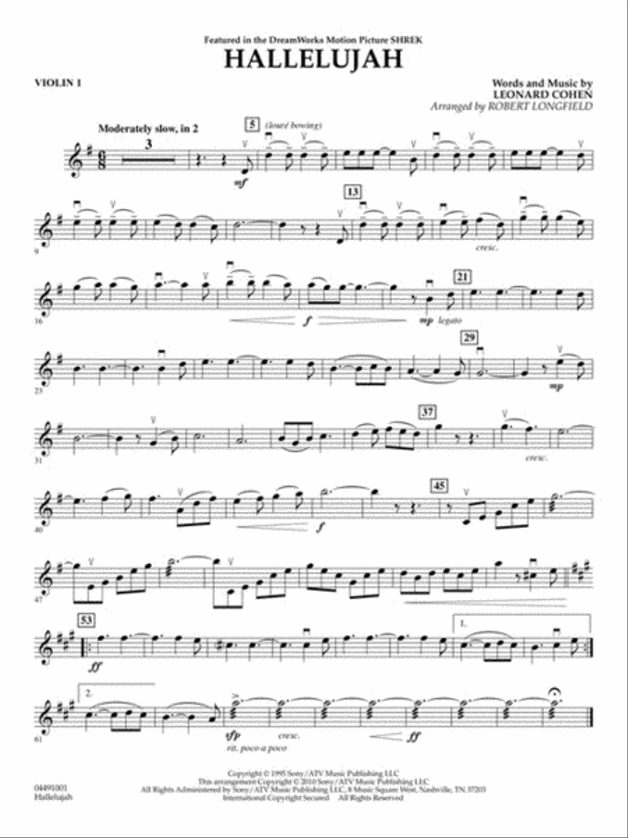 Hallelujah String Orchestra scores gallery preview page 4