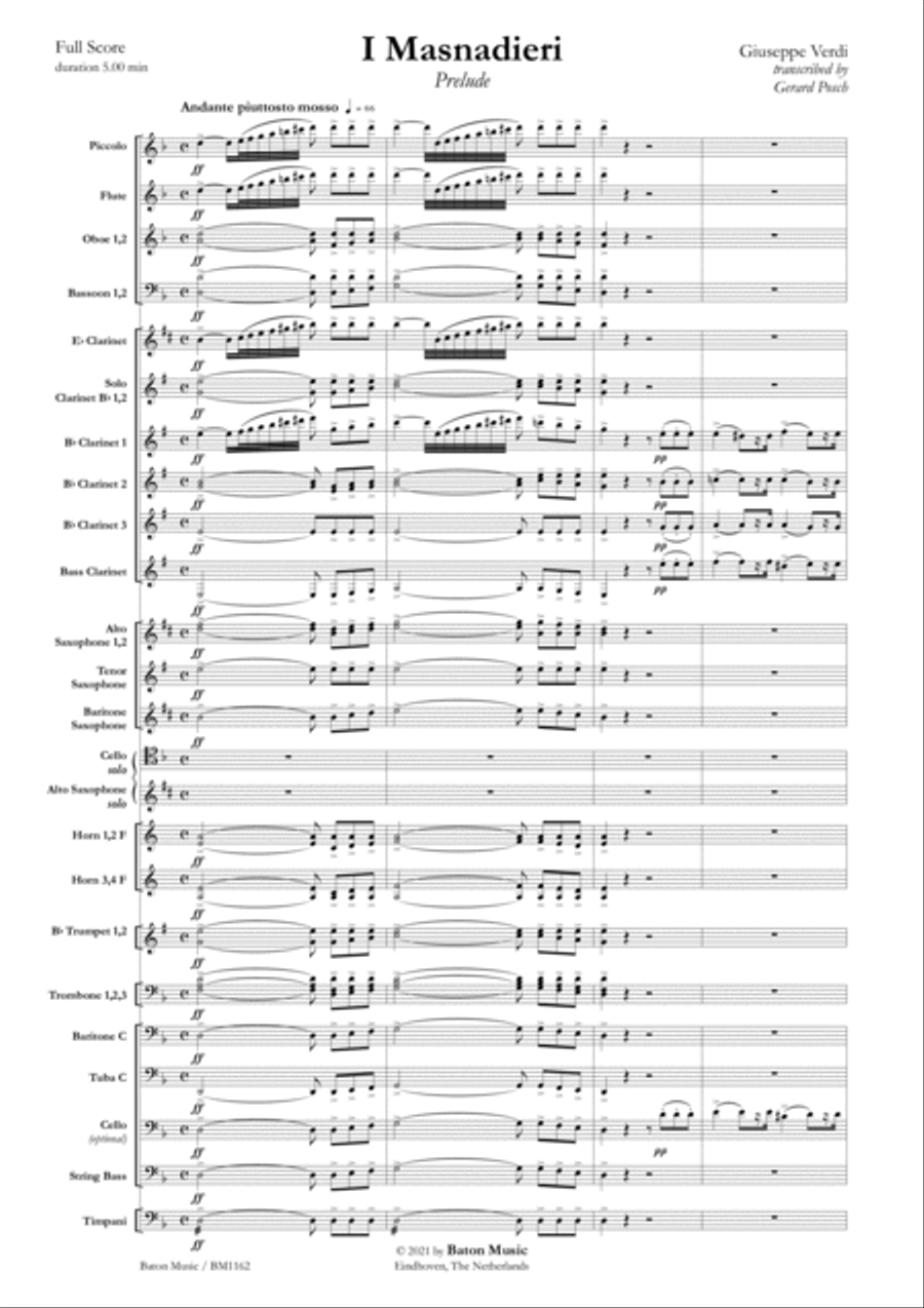 I Masnadieri Concert Band scores gallery preview page 2