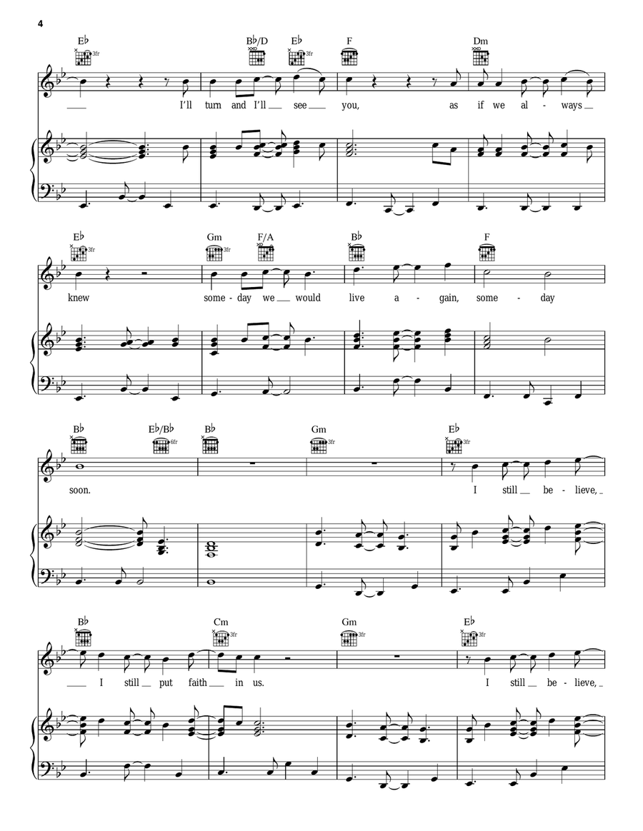 Someday Out Of The Blue (Theme from El Dorado) Piano, Vocal, Guitar scores gallery preview page 4