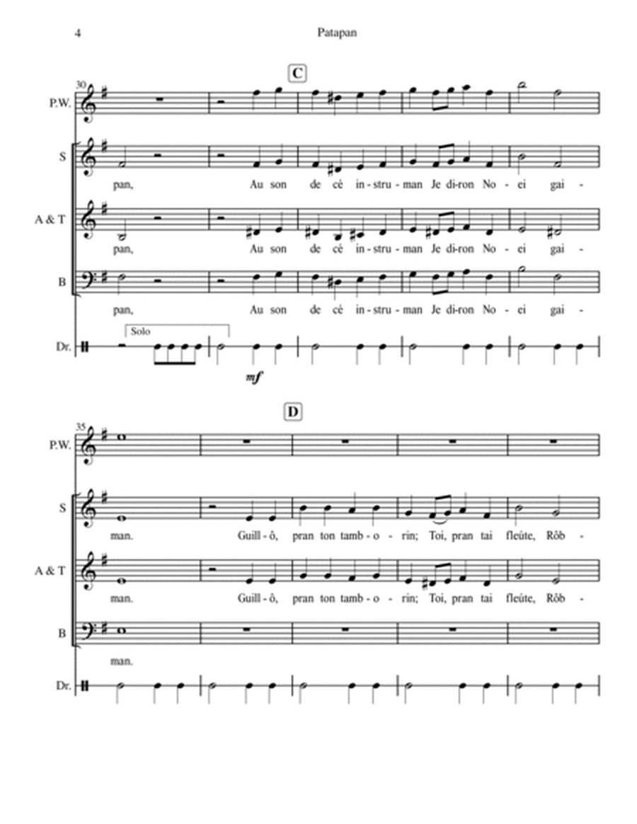 Patapan for 2 part choir image number null