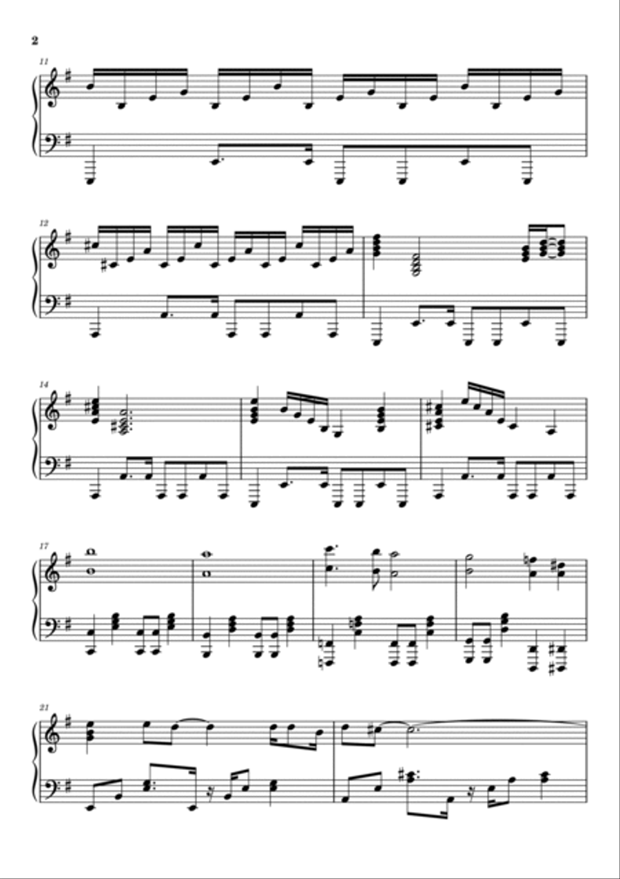 Breathe Piano Solo scores gallery preview page 2