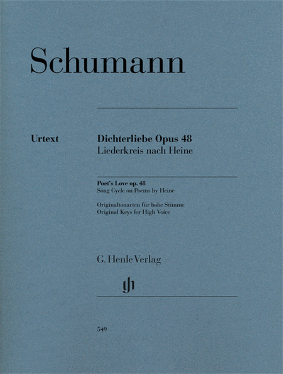 Book cover for Dichterliebe for Voice and Piano, Op. 48