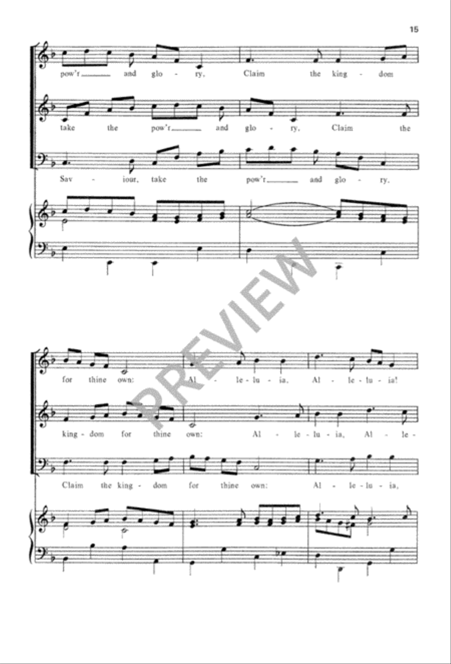 Three Canonic Anthems for Advent 3-Part scores gallery preview page 16