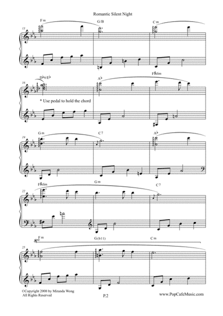 4 Romantic Christmas Tunes for Piano Solo - C Key image number null
