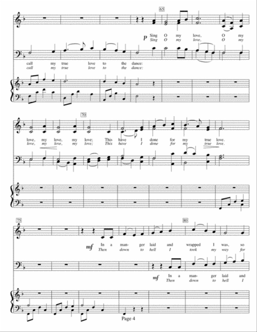 Tomorrow Shall Be My Dancing Day 4-Part scores gallery preview page 4