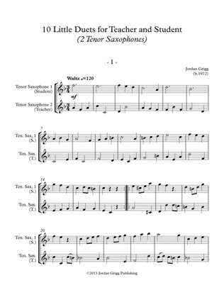 10 Little Duets for Teacher and Student (2 Tenor Saxophones)