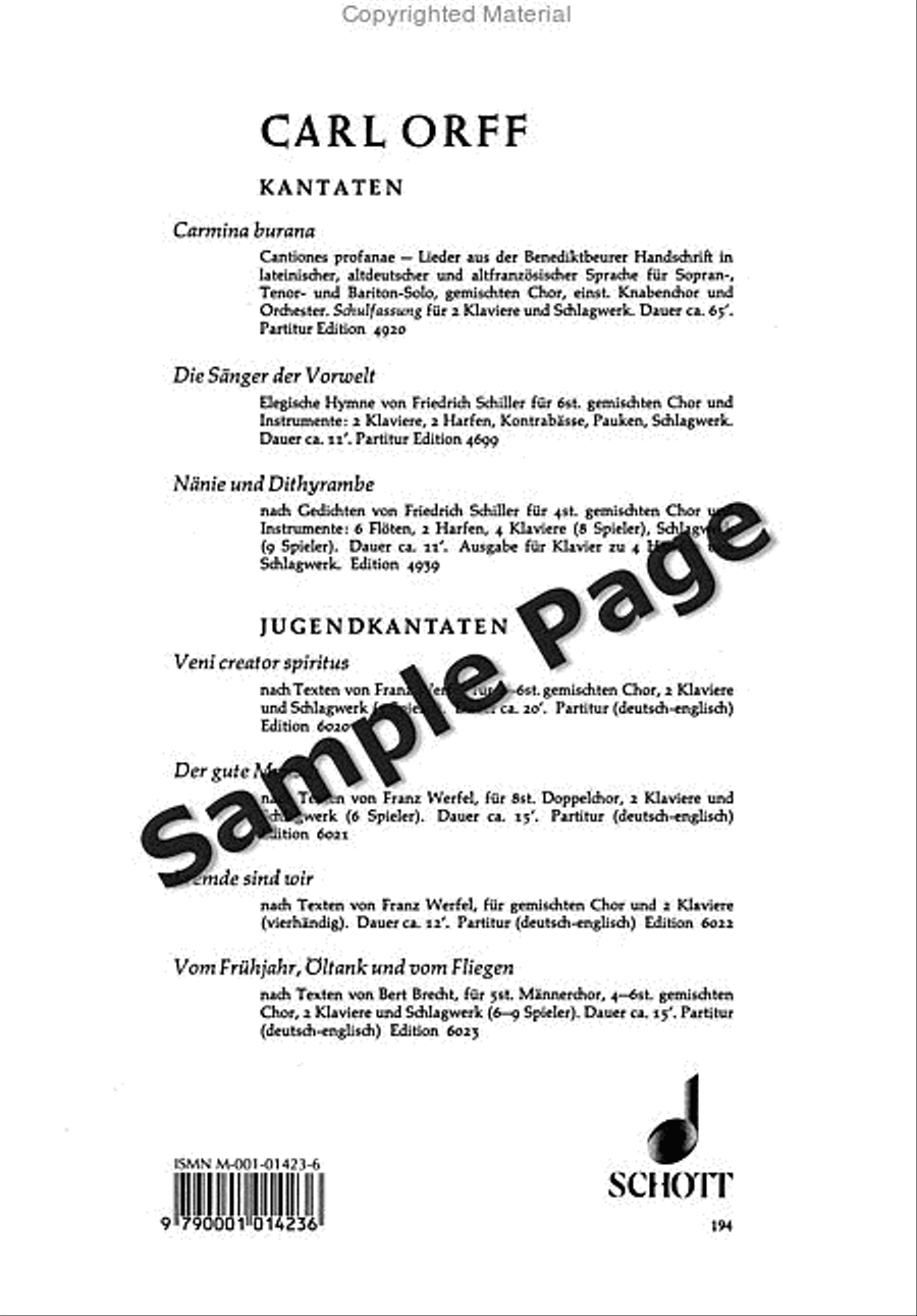 Monteverdi/orff Choere 2 Aus Orpheus Mixed Choir scores gallery preview page 13