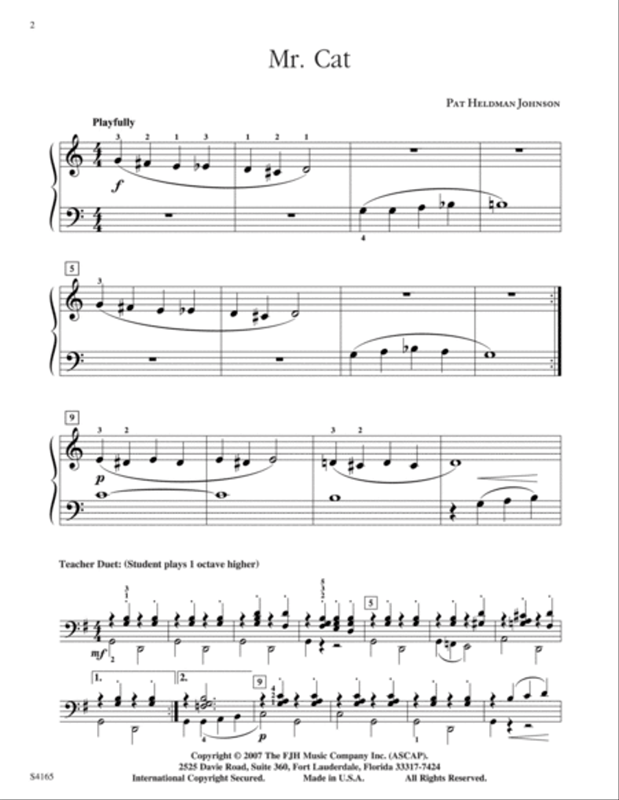 Mr. Cat Easy Piano scores gallery preview page 2