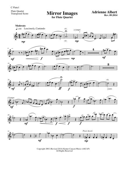 MIRROR IMAGES for Flute Quartet image number null
