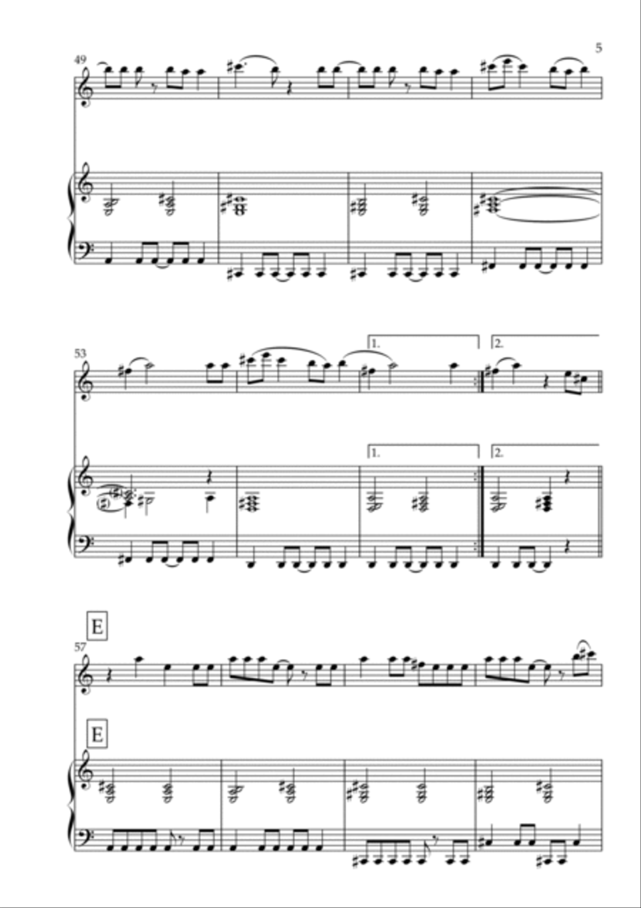 Cruel Summer Flute scores gallery preview page 5