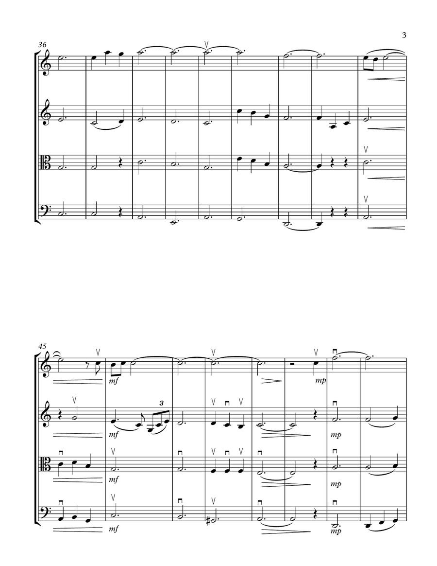 Kissing You String Quartet scores gallery preview page 3