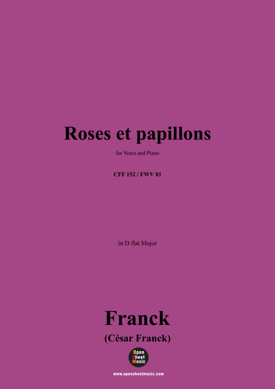 C. Franck-Roses et papillons,in D flat Major Voice scores gallery preview page 1