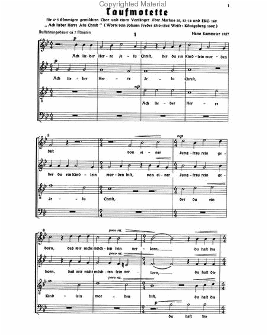 Taufmotette SSATB scores gallery preview page 2