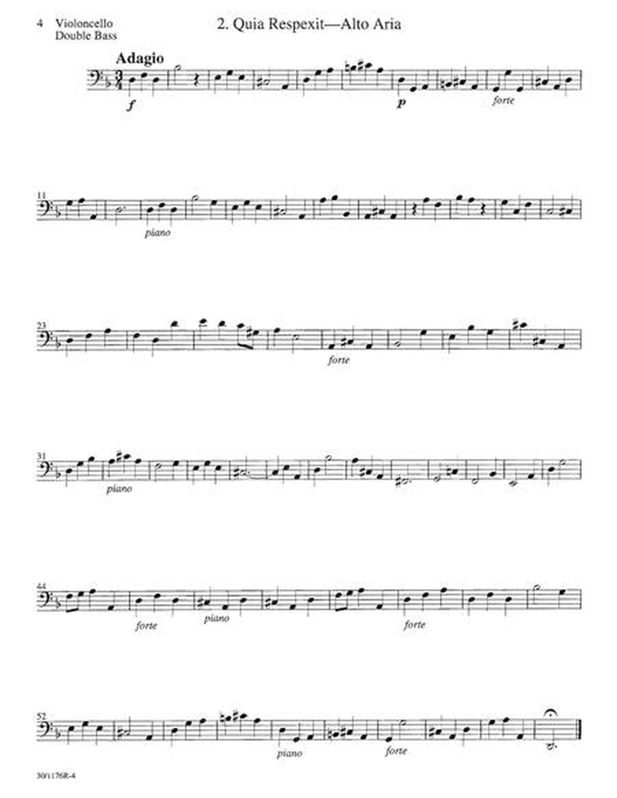 Magnificat in F - Cello