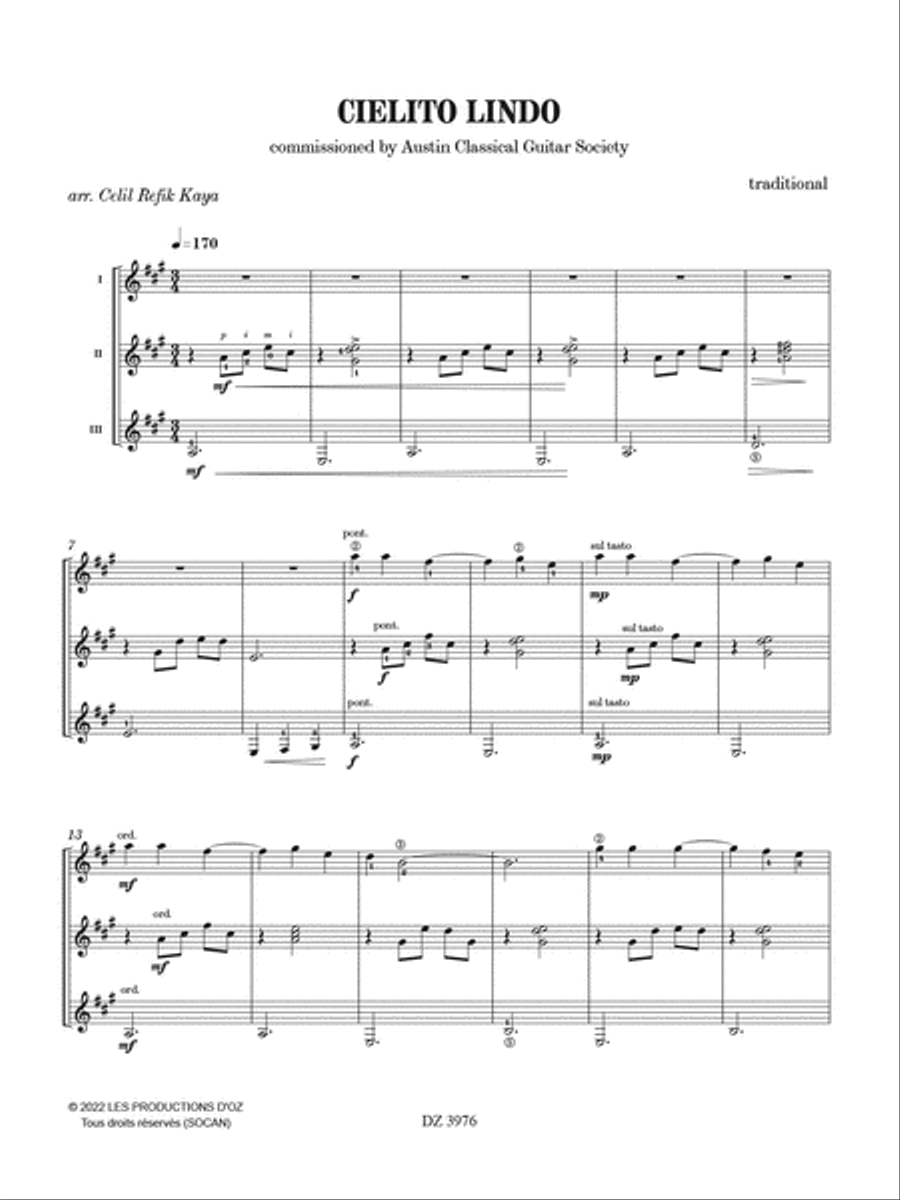 Cielito Lindo Cielito Lindo Guitar Ensemble scores gallery preview page 2