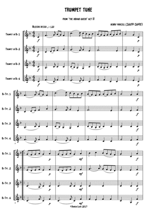 Trumpet tune for Trumpet/Brass quartet (Treble clef)