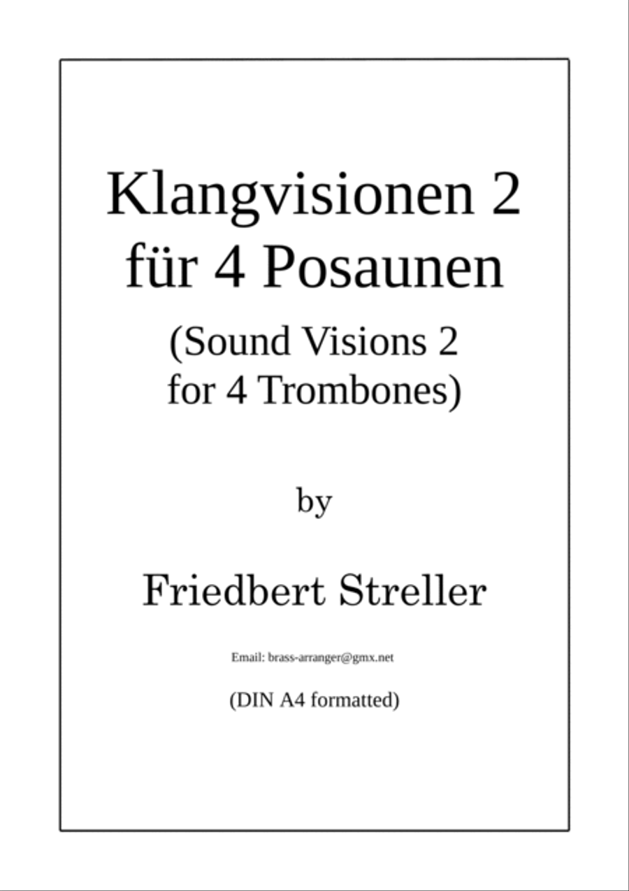 Sound Visions 2 for Trombone Quartet Brass Quartet scores gallery preview page 1