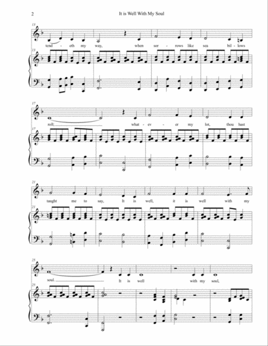 It is Well With My Soul Low Voice scores gallery preview page 4