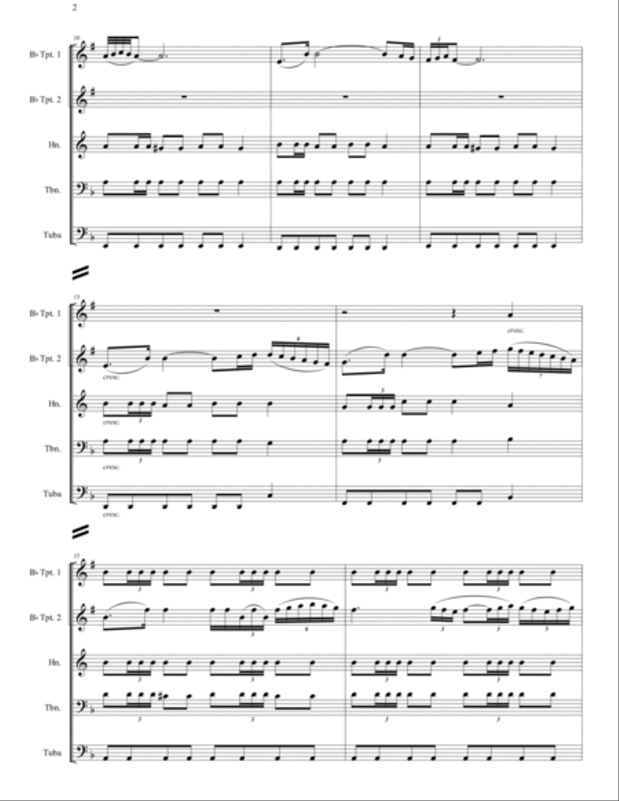 Per Un Pugno Di Dollari Per Un Pugno Di Dollari Brass Ensemble scores gallery preview page 5