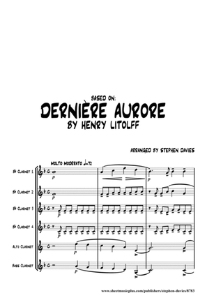 Book cover for 'Derniere Aurore' by Henry Litolff for Clarinet Sextet.