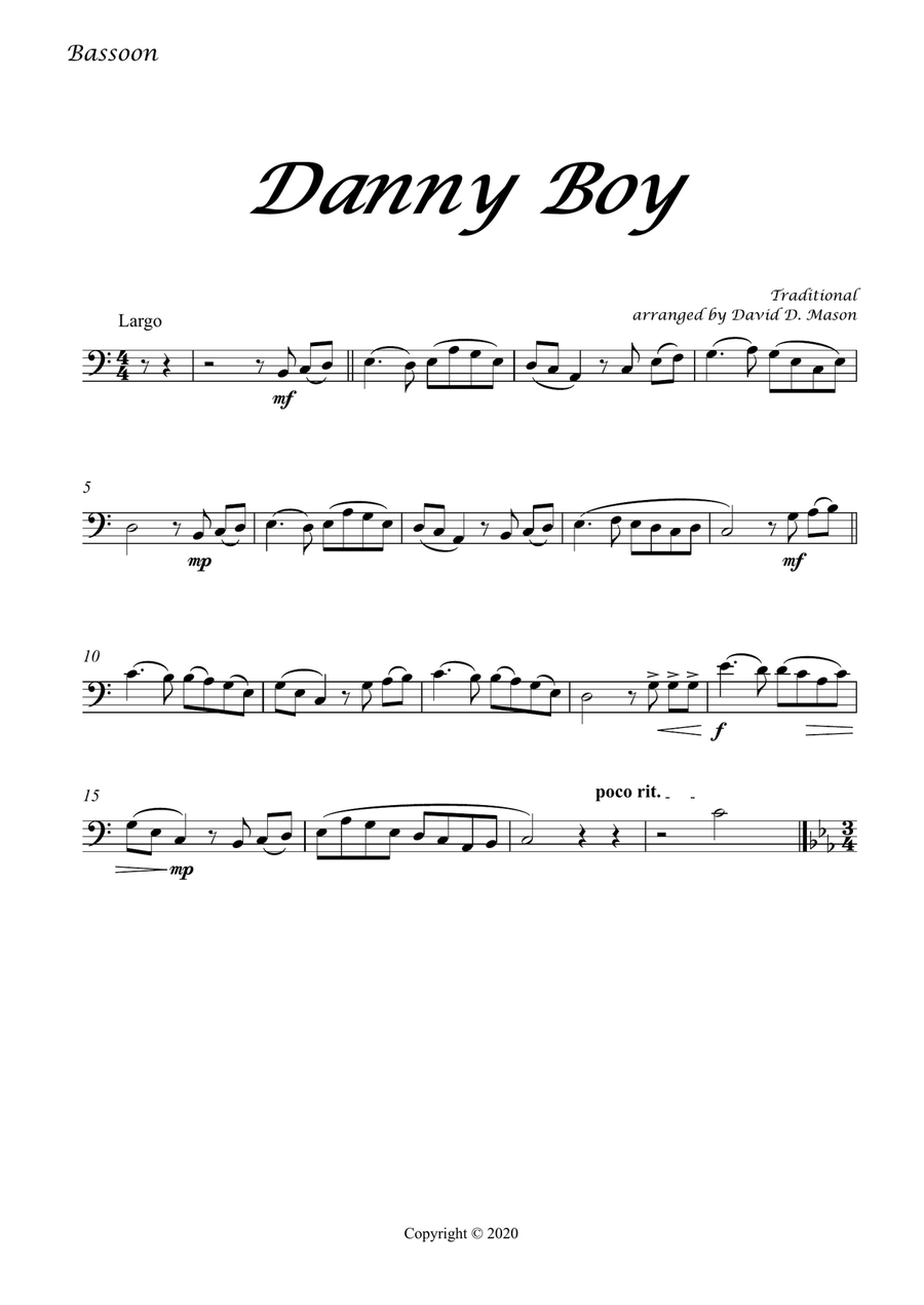 Three Irish Drinking Songs - Bassoon and Piano Bassoon Solo scores gallery preview page 2