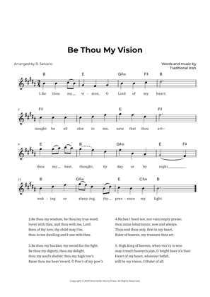 Book cover for Be Thou My Vision (Key of B Major)