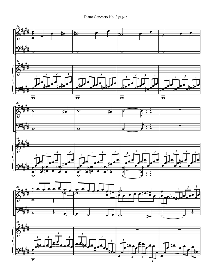 Piano Concerto No.2, Op.18: II. Adagio sostenuto String Orchestra scores gallery preview page 5