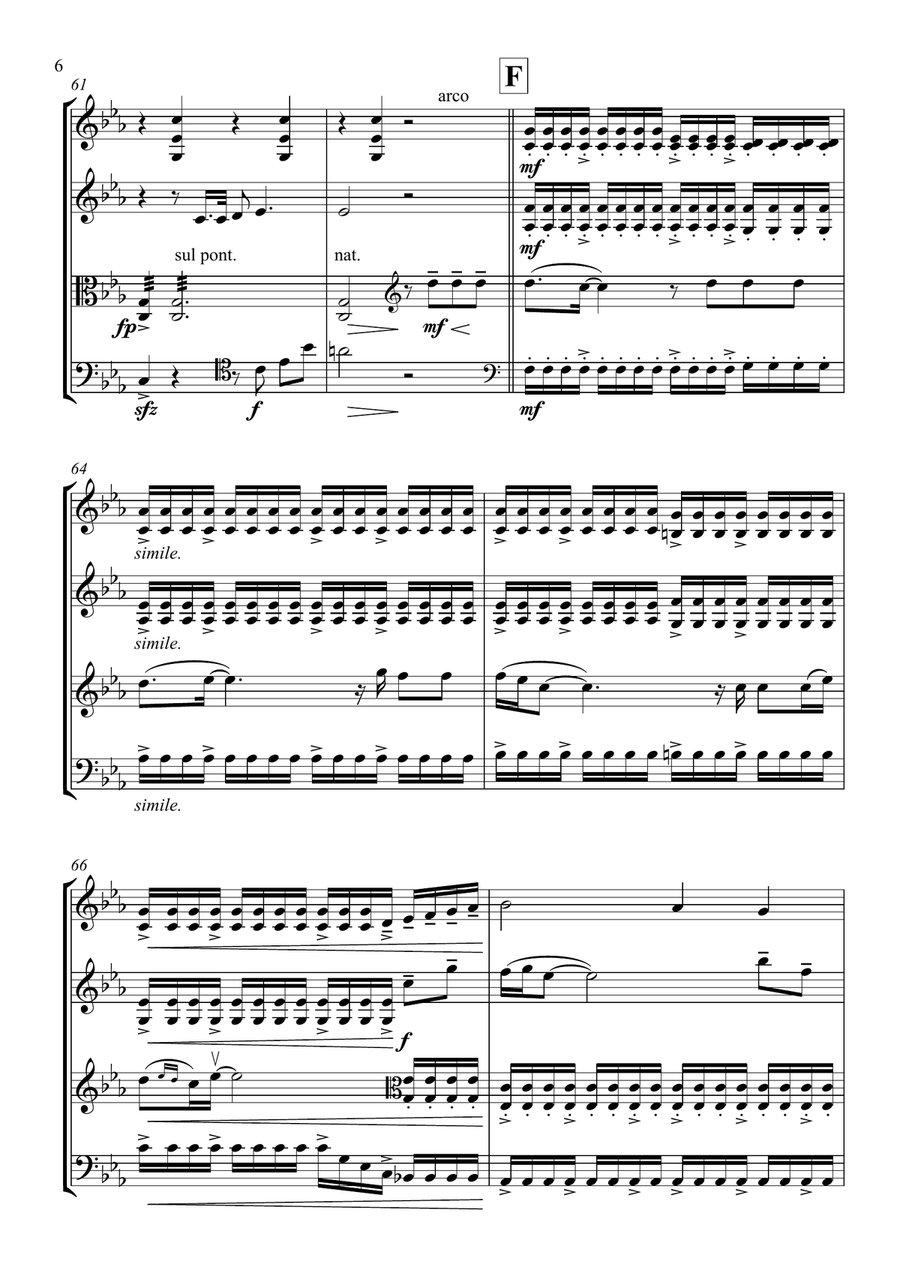 Skyfall String Quartet scores gallery preview page 6