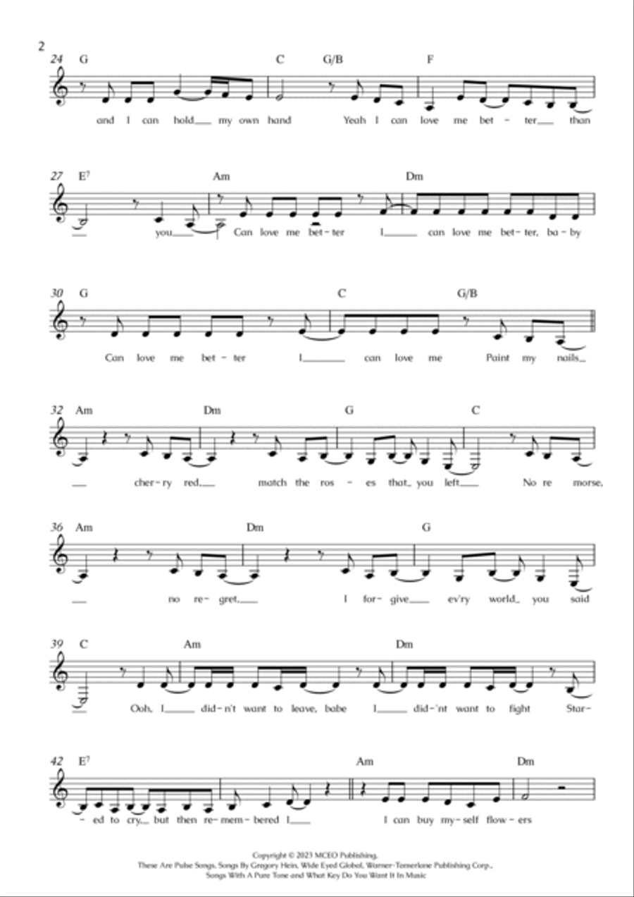 Flowers Flowers Piano scores gallery preview page 2