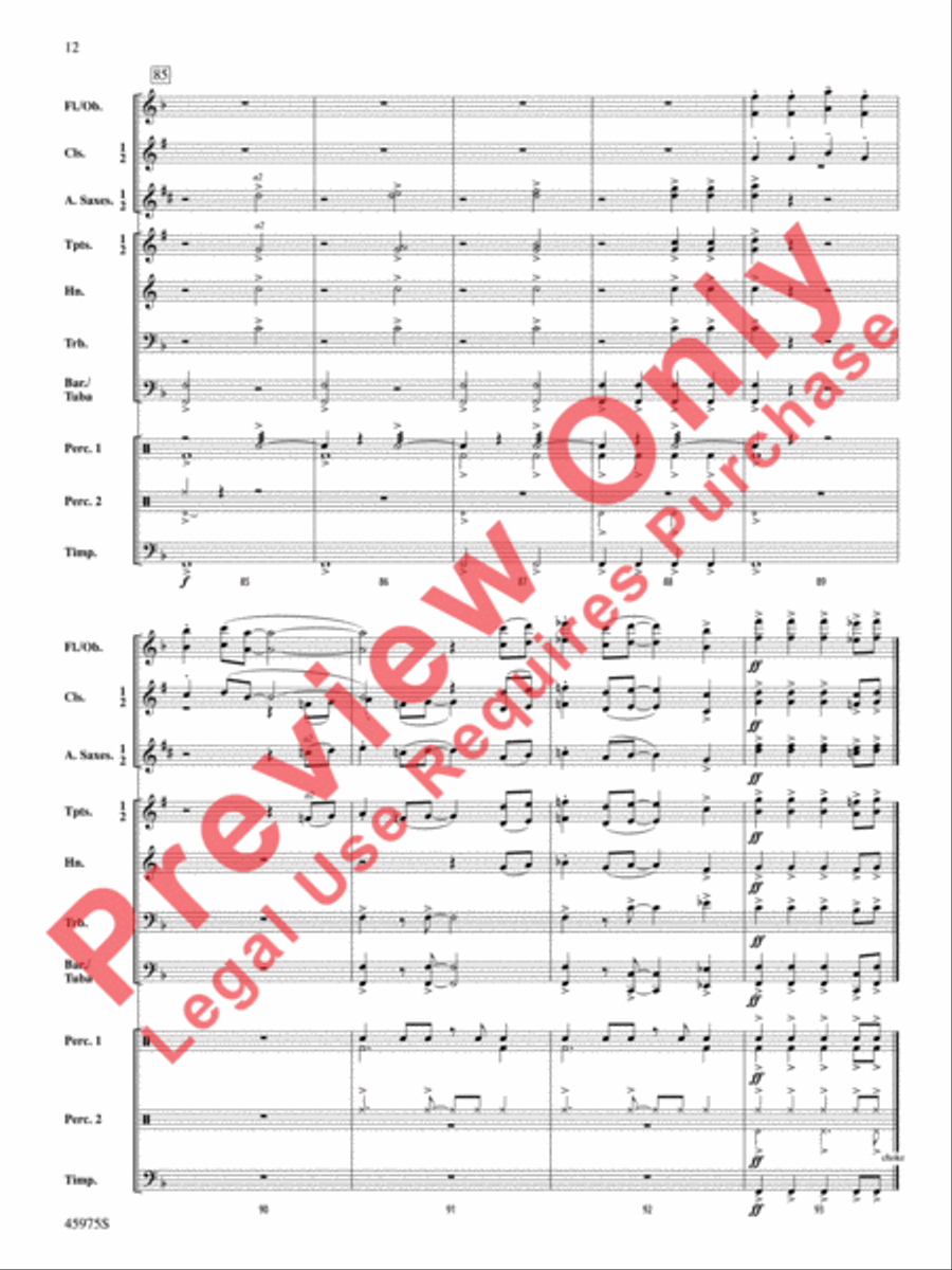 Trampoline Jump Concert Band scores gallery preview page 13