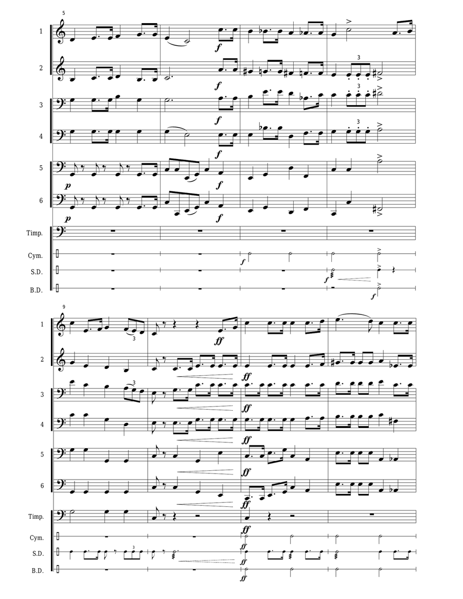 Mexico National Anthem: Himno Nacional Mexicano Large Ensemble scores gallery preview page 5