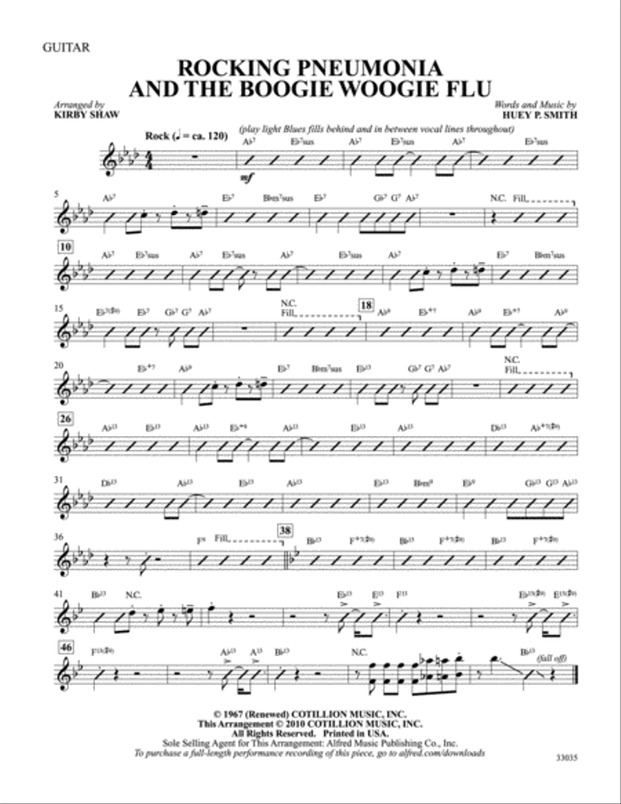Rocking Pneumonia and the Boogie Woogie Flu: Guitar Guitar scores gallery preview page 1