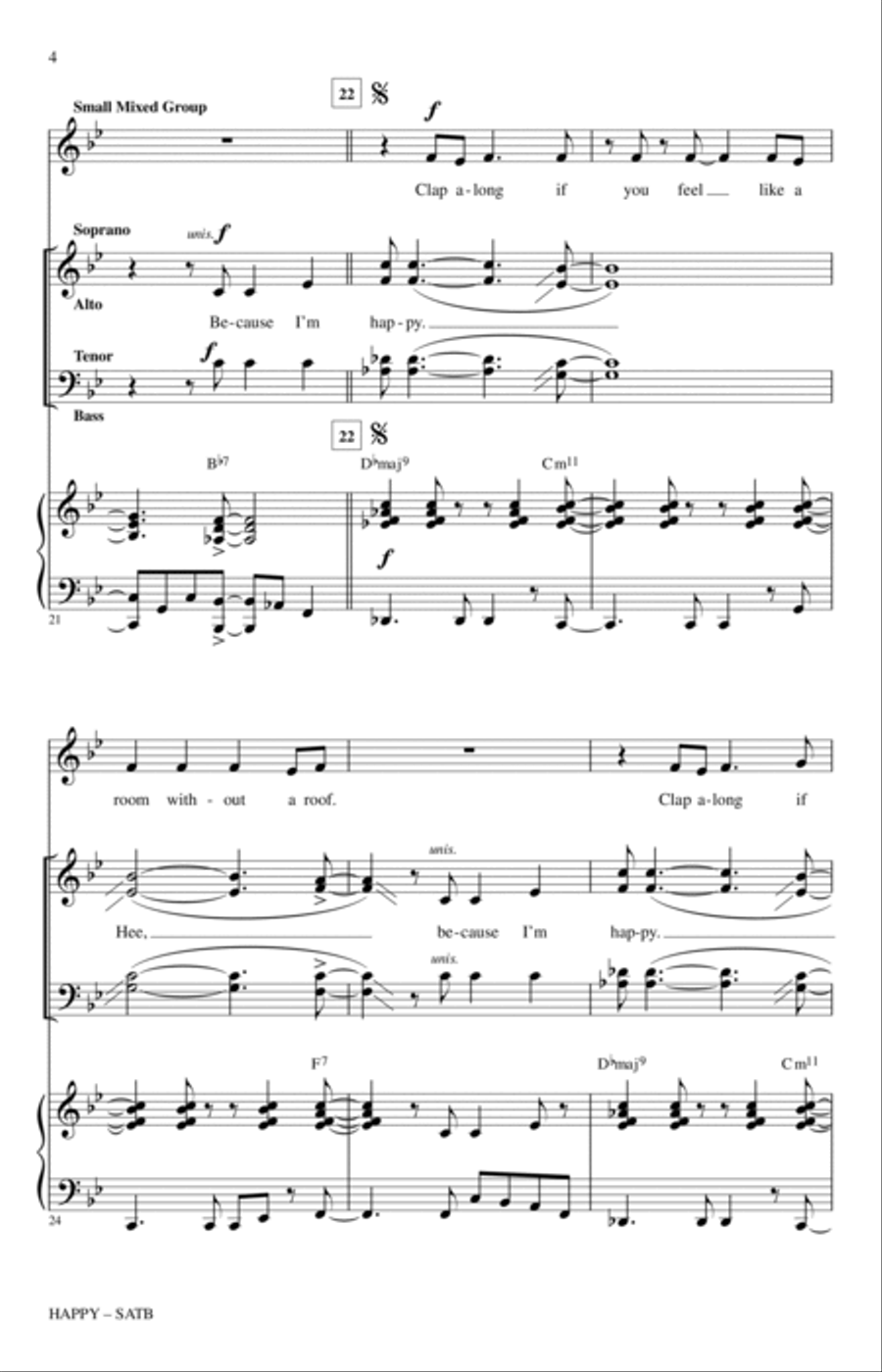 Happy Happy 4-Part scores gallery preview page 3