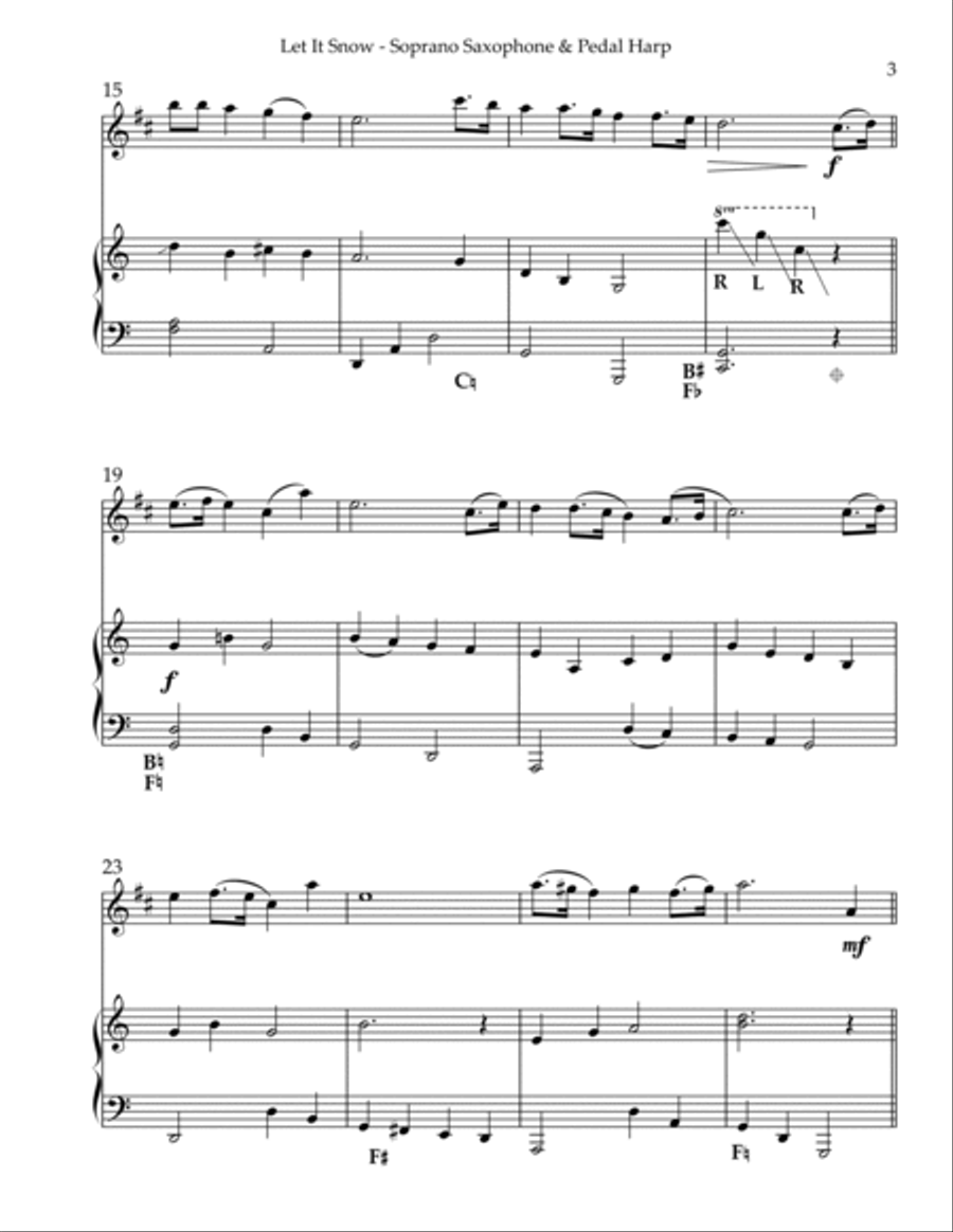 Let It Snow! Let It Snow! Let It Snow! Soprano Saxophone scores gallery preview page 3