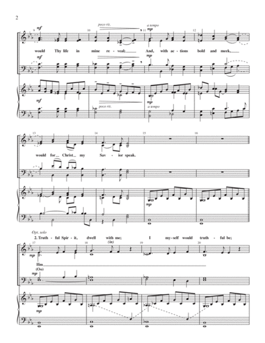 Gracious Spirit, Dwell with Me--SATB/Piano image number null