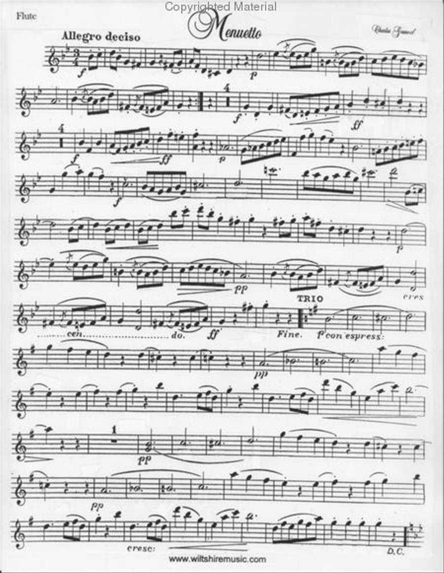 Menuetto Menuetto Flute Solo scores gallery preview page 2