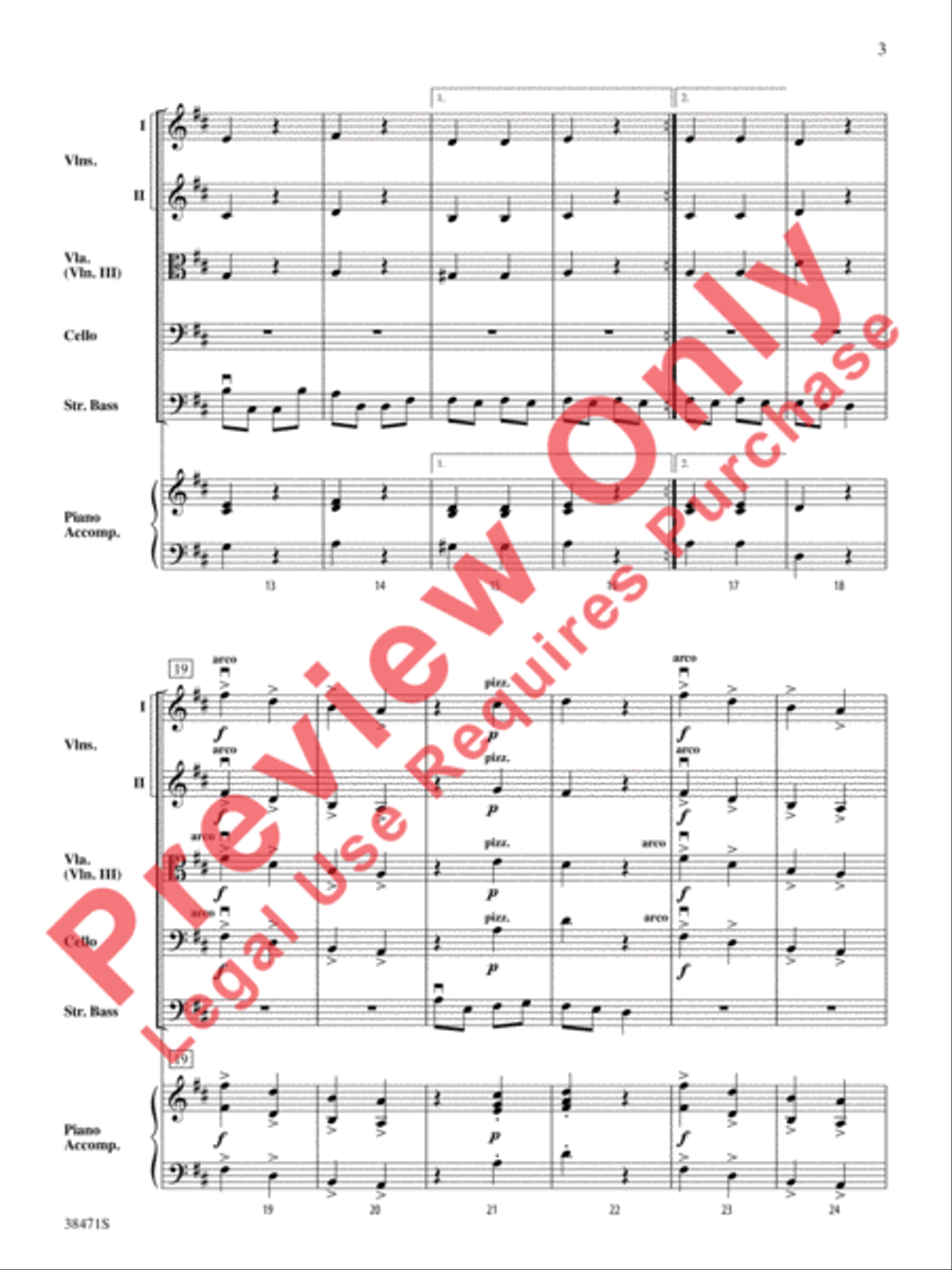 Can Can Basses Can Can Basses String Orchestra scores gallery preview page 4