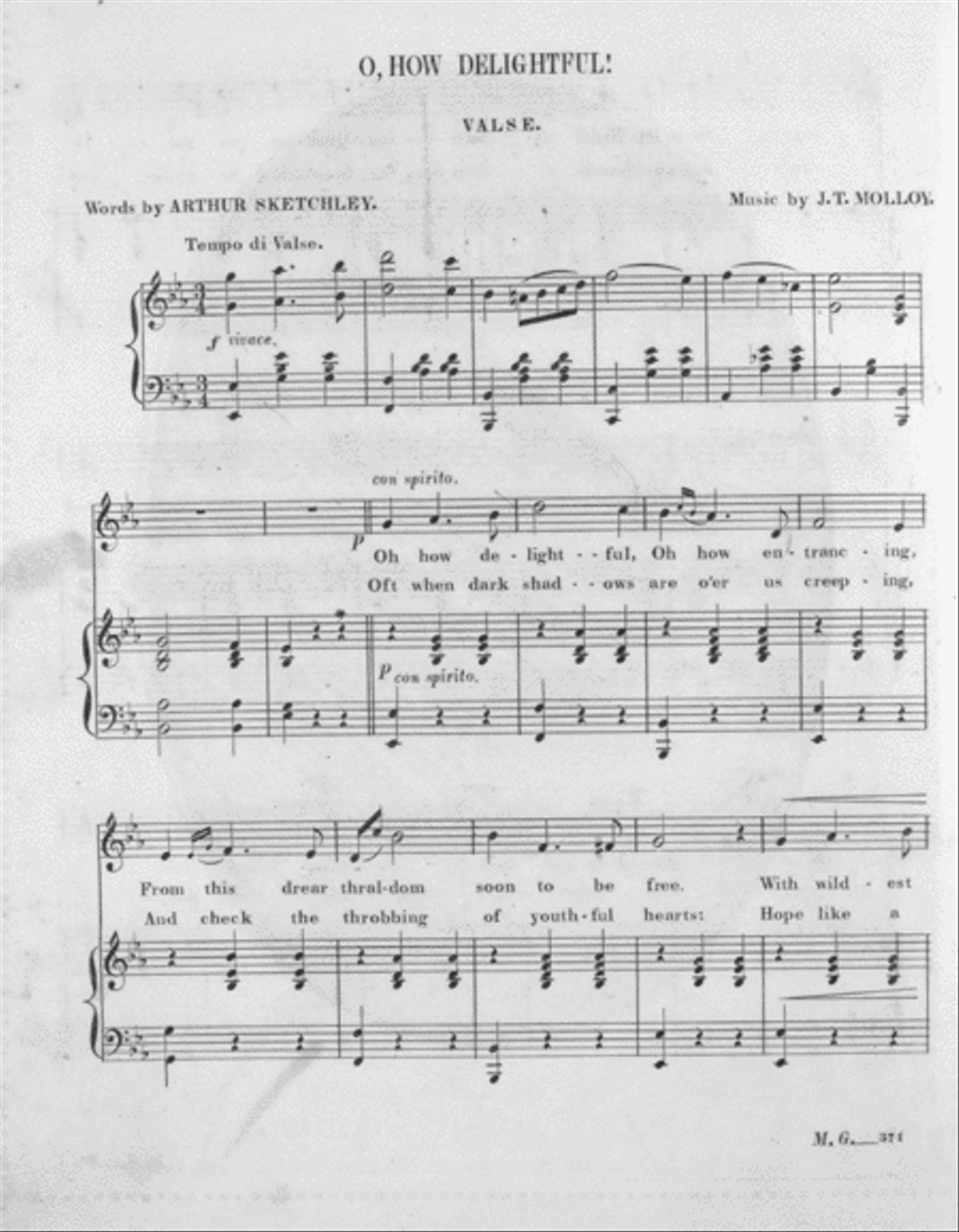 O! How Delightful. Waltz Song Voice scores gallery preview page 2