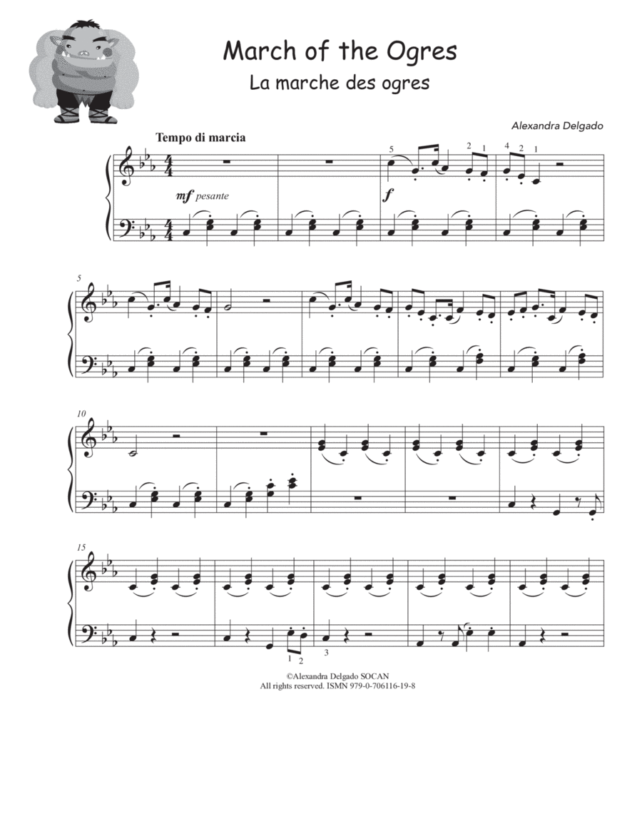 March of the Ogres/La marche des ogres Easy Piano scores gallery preview page 1