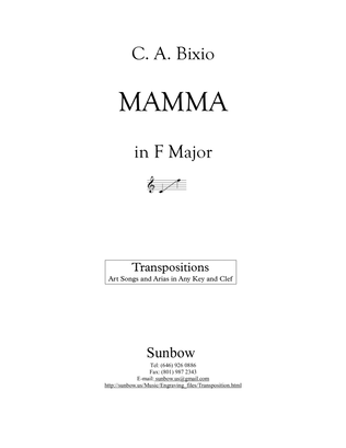 C. A. Bixio: MAMMA (transposed to F Major)