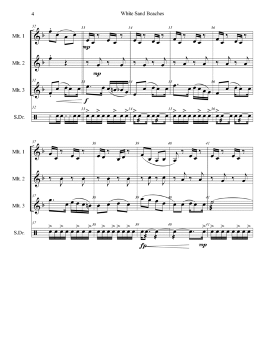White Sand Beaches Small Ensemble scores gallery preview page 5