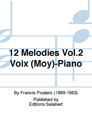 Book cover for Douze Melodies Volume 2