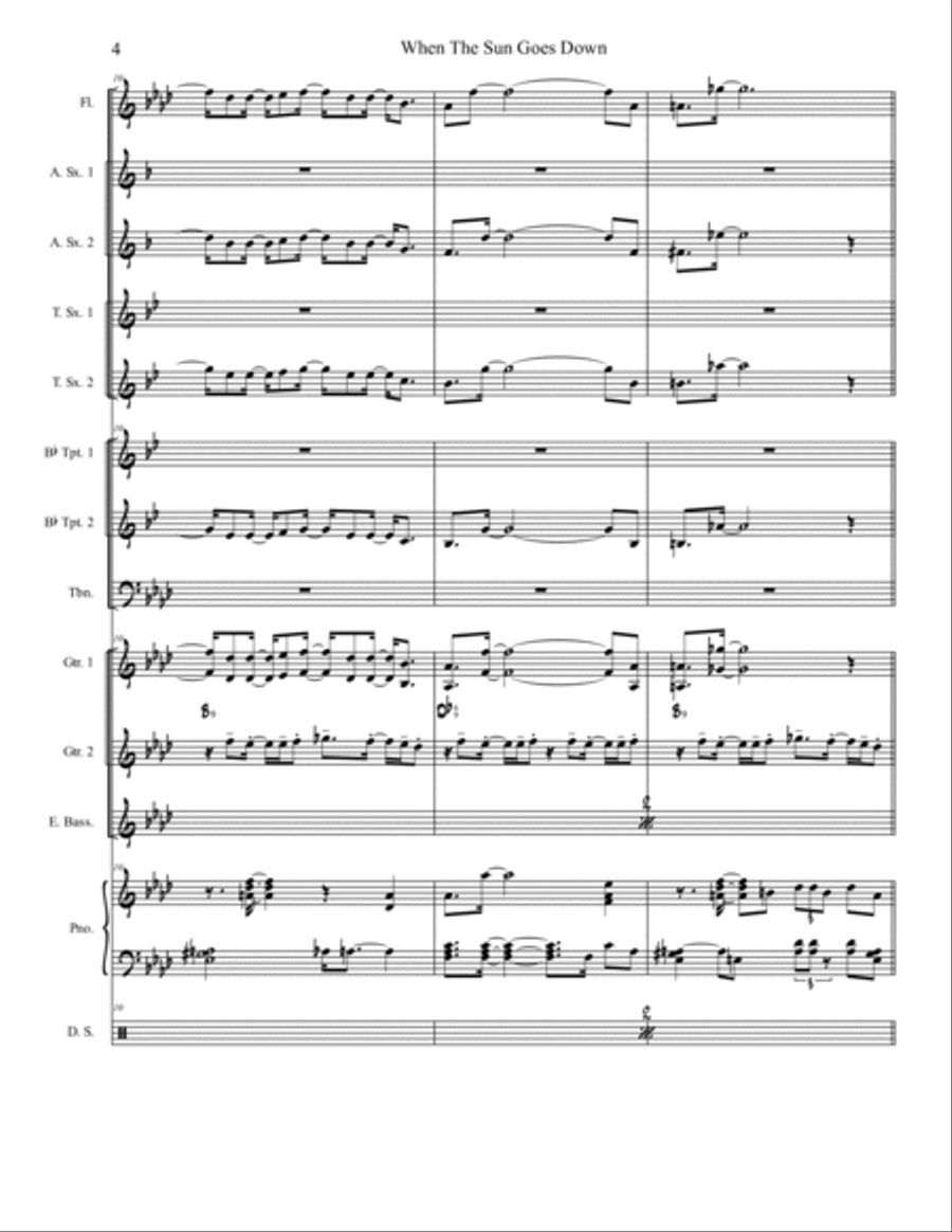 When The Sun Goes Down Jazz Ensemble scores gallery preview page 5