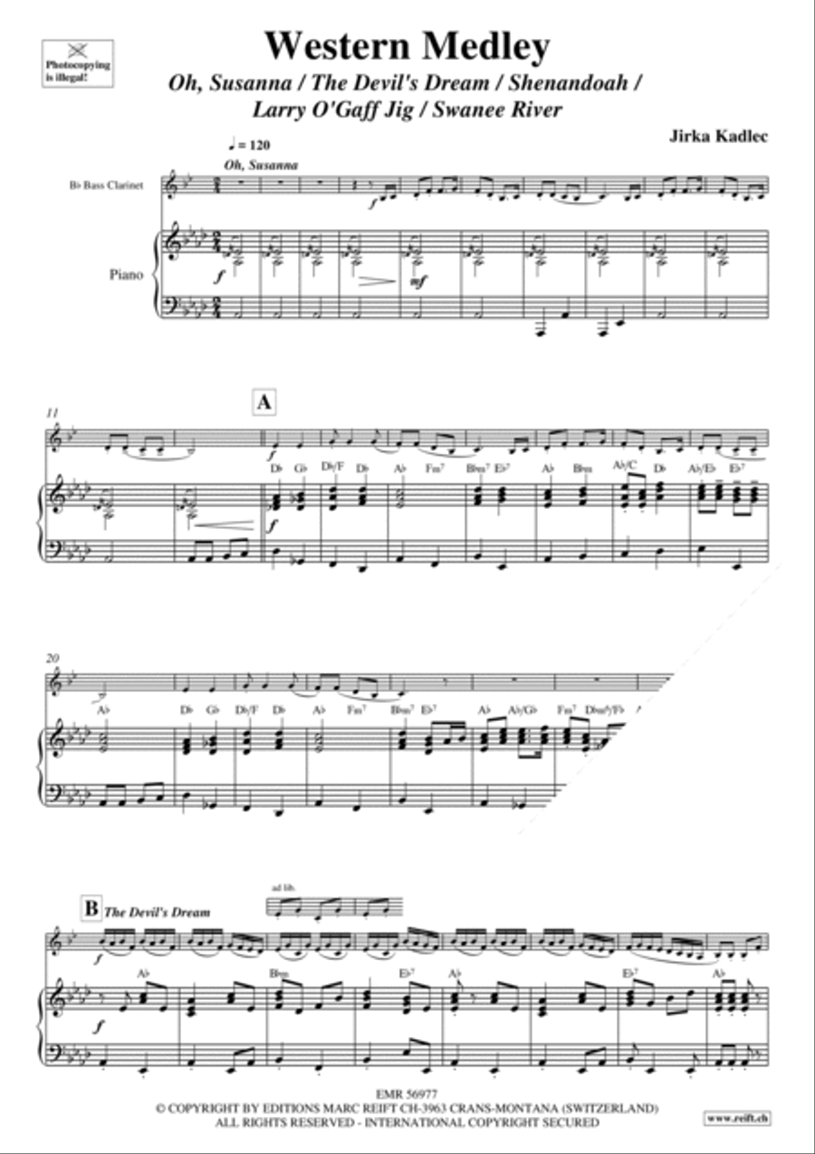 Western Medley Bass Clarinet scores gallery preview page 4