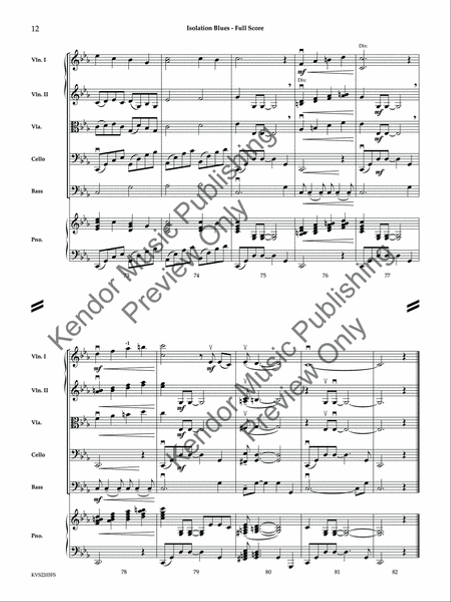 Isolation Blues String Orchestra scores gallery preview page 13